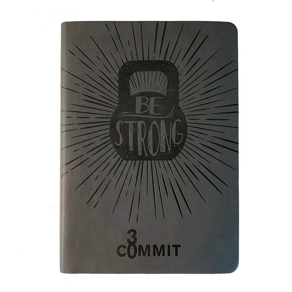 Commit 30 ‘Be Strong' Fitness Undated planner calendar Journal gray NEW